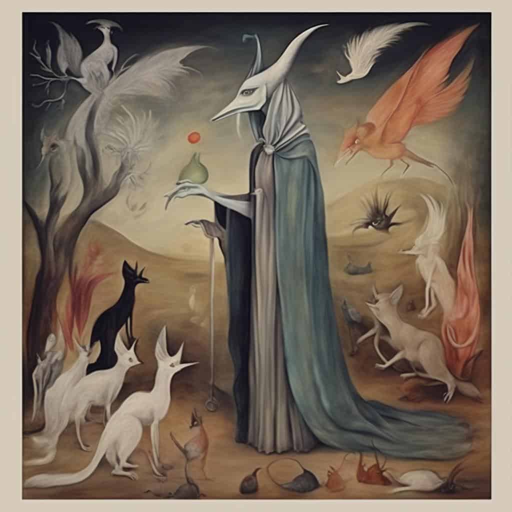 Μυστηριώδης αφηρημένη τέχνη με μορφές φαντασίας και δημιουργικότητας, εμπνευσμένη από την αφηρημένη έκφραση στη μορφή, με ζωντανά και αρμονικά στοιχεία φαντασίας.