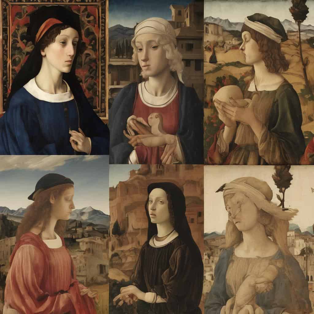 Λιλάκι: Άνθρωποι σε πορτρέτα με αφαιρετικά στοιχεία και ρομαντική αισθητική.